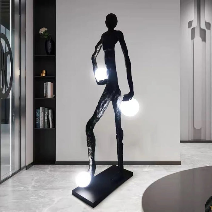 Kicking Ball Sculpture Character Floor Lamp - Simprolos