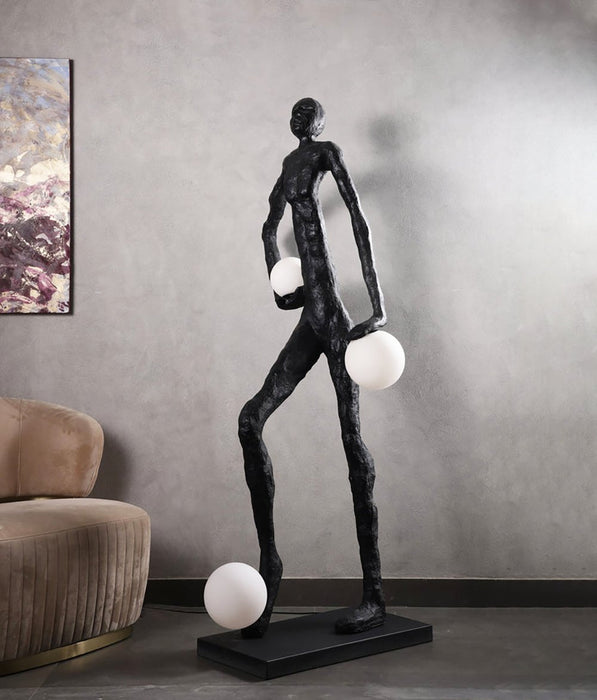 Kicking Ball Sculpture Character Floor Lamp - Simprolos