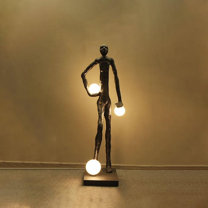 Kicking Ball Sculpture Character Floor Lamp - Simprolos