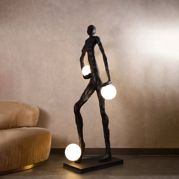 Kicking Ball Sculpture Character Floor Lamp - Simprolos