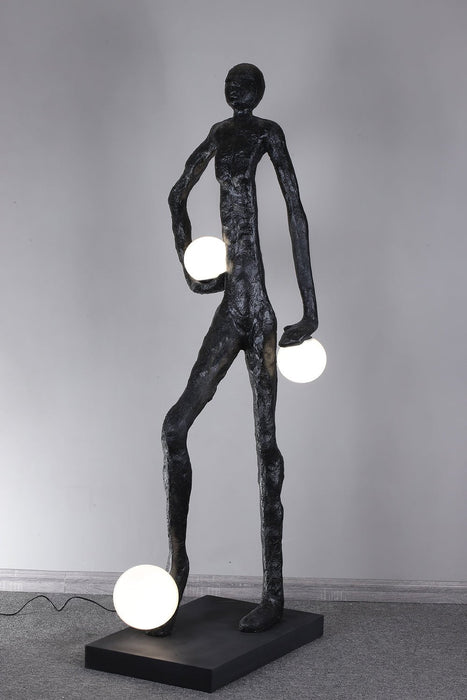 Kicking Ball Sculpture Character Floor Lamp - Simprolos