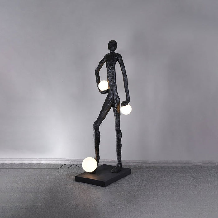 Kicking Ball Sculpture Character Floor Lamp - Simprolos