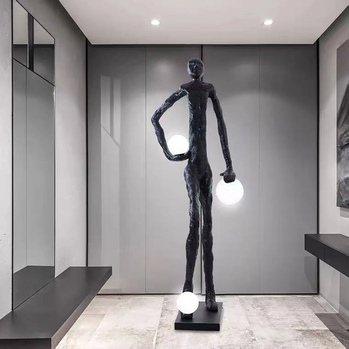 Kicking Ball Sculpture Character Floor Lamp - Simprolos