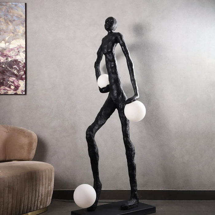Kicking Ball Sculpture Character Floor Lamp - Simprolos