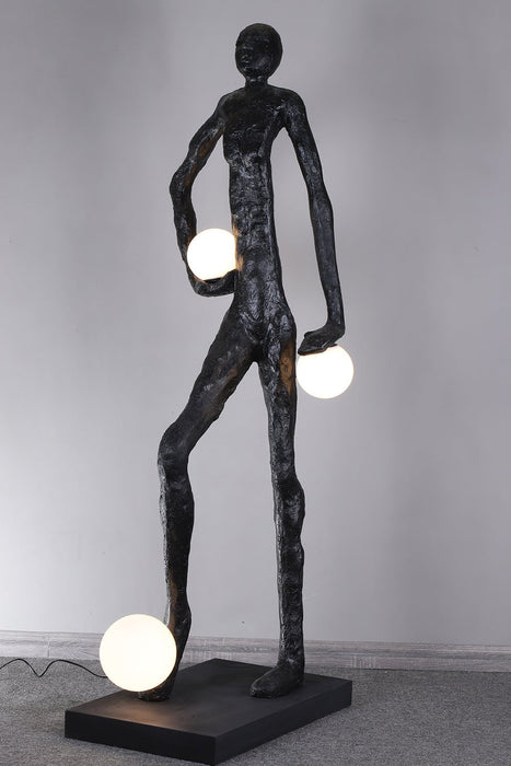 Kicking Ball Sculpture Character Floor Lamp - Simprolos