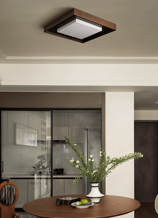 Kurin Wood Frame Ceiling Light - Simprolos