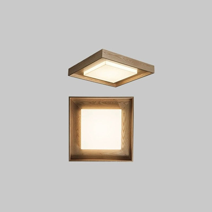 Kurin Wood Frame Ceiling Light - Simprolos