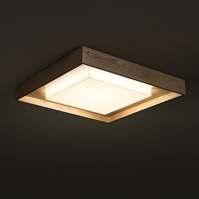 Kurin Wood Frame Ceiling Light - Simprolos