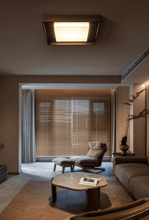 Kurin Wood Frame Ceiling Light - Simprolos