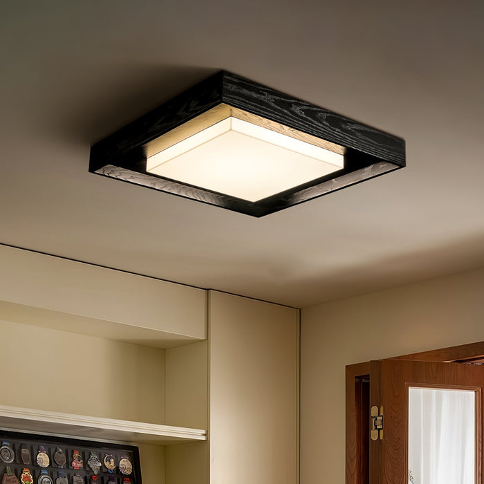 Kurin Wood Frame Ceiling Light - Simprolos