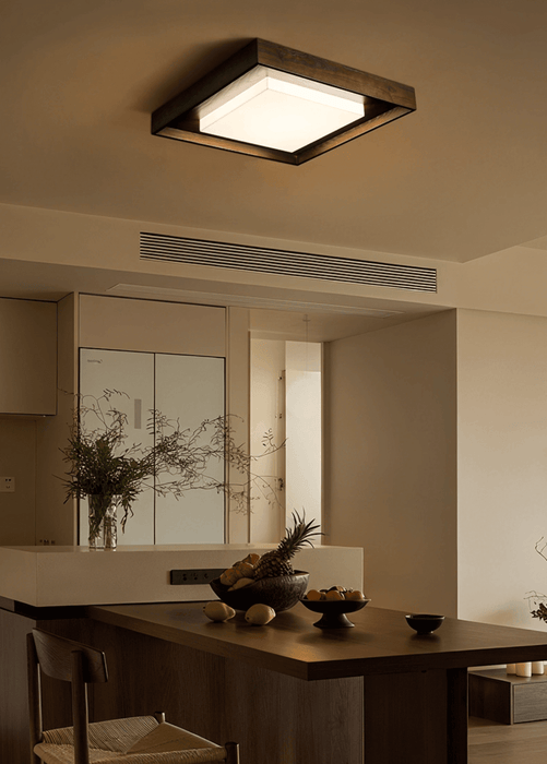Kurin Wood Frame Ceiling Light - Simprolos