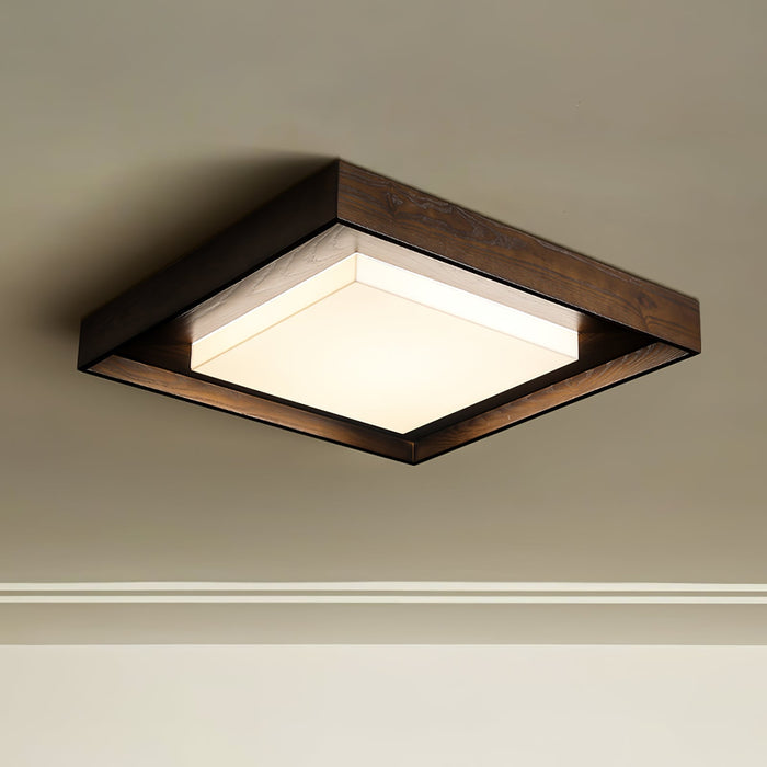 Kurin Wood Frame Ceiling Light - Simprolos