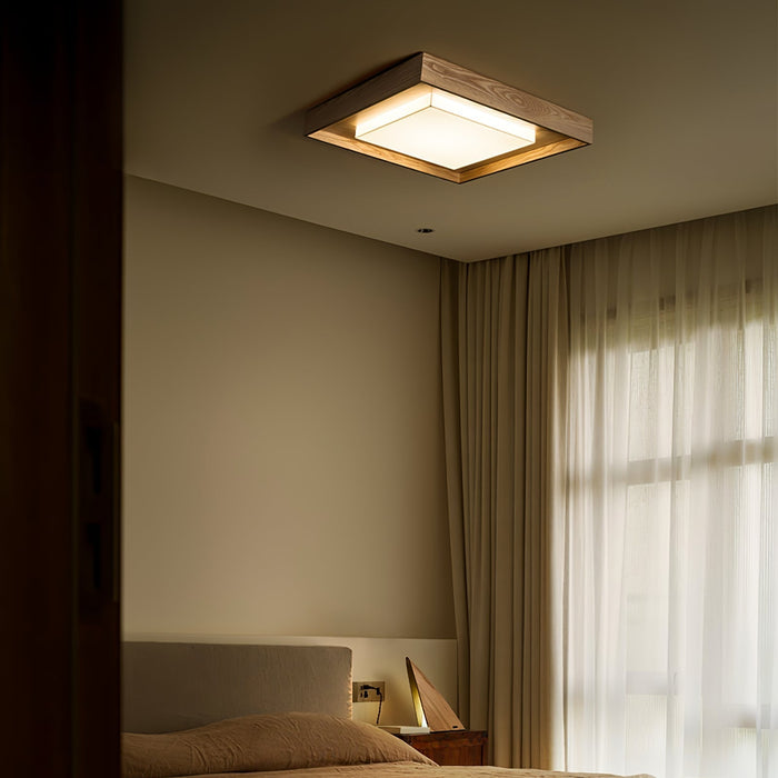 Kurin Wood Frame Ceiling Light - Simprolos