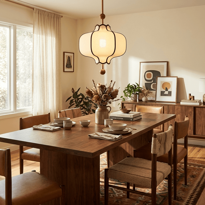 Lantern Fabric Pendant Light - Simprolos