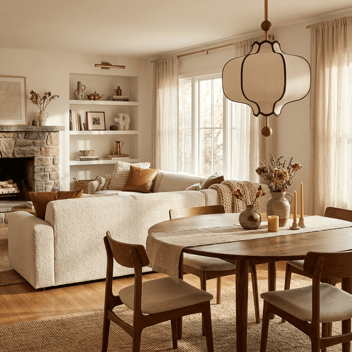 Lantern Fabric Pendant Light - Simprolos