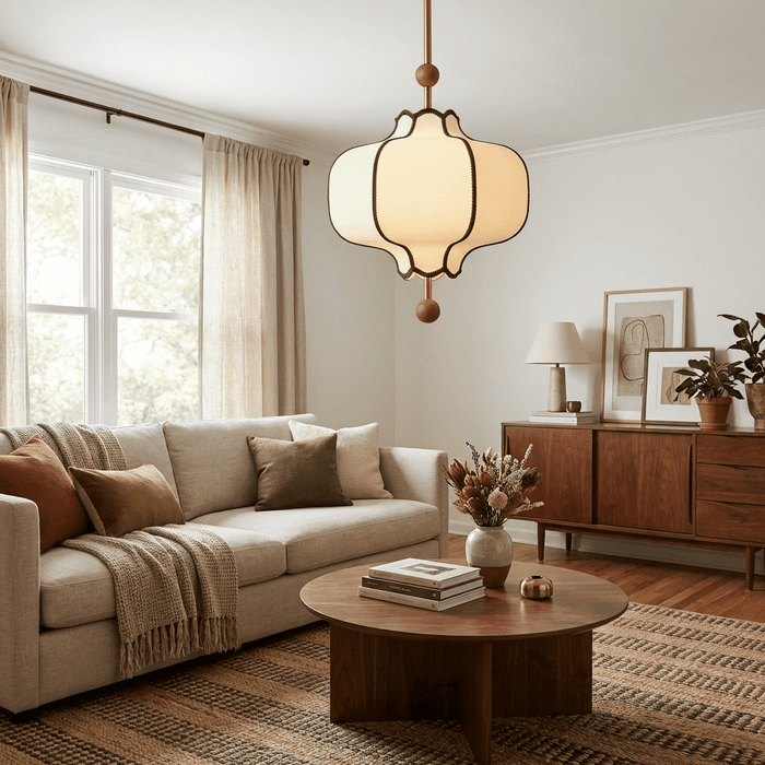 Lantern Fabric Pendant Light - Simprolos