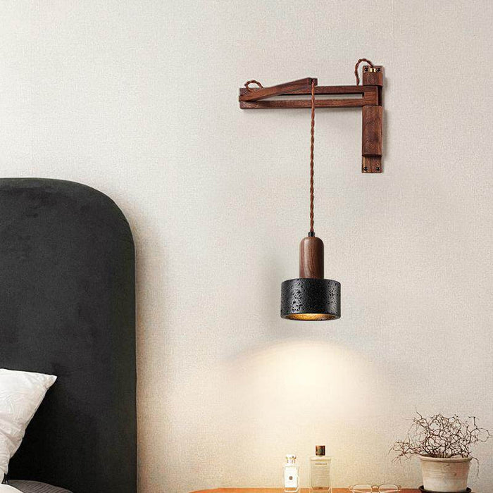 Lava Stone Swing Arm Wall Lamp - Simprolos