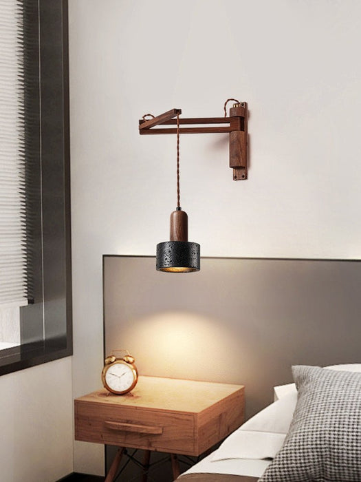 Lava Stone Swing Arm Wall Lamp - Simprolos