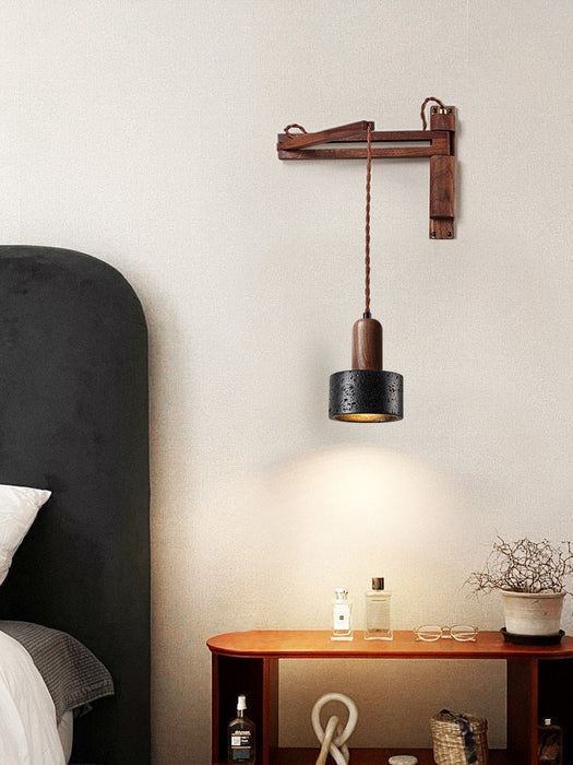 Lava Stone Swing Arm Wall Lamp - Simprolos
