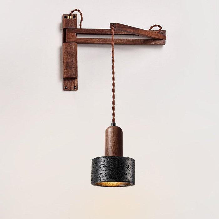 Lava Stone Swing Arm Wall Lamp - Simprolos