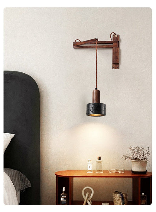 Lava Stone Swing Arm Wall Lamp - Simprolos