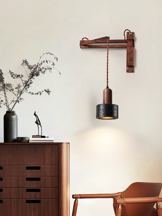 Lava Stone Swing Arm Wall Lamp - Simprolos
