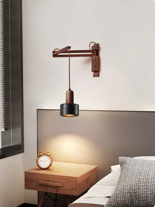 Lava Stone Swing Arm Wall Lamp - Simprolos