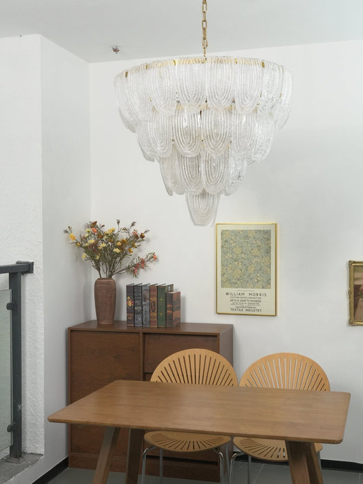 Layered Glass Petal Chandelier - Simprolos