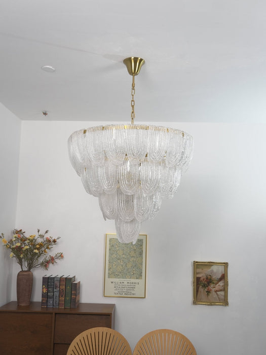 Layered Glass Petal Chandelier - Simprolos