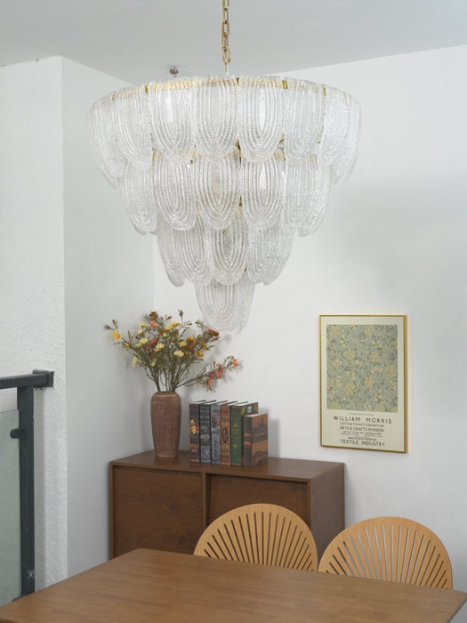Layered Glass Petal Chandelier - Simprolos