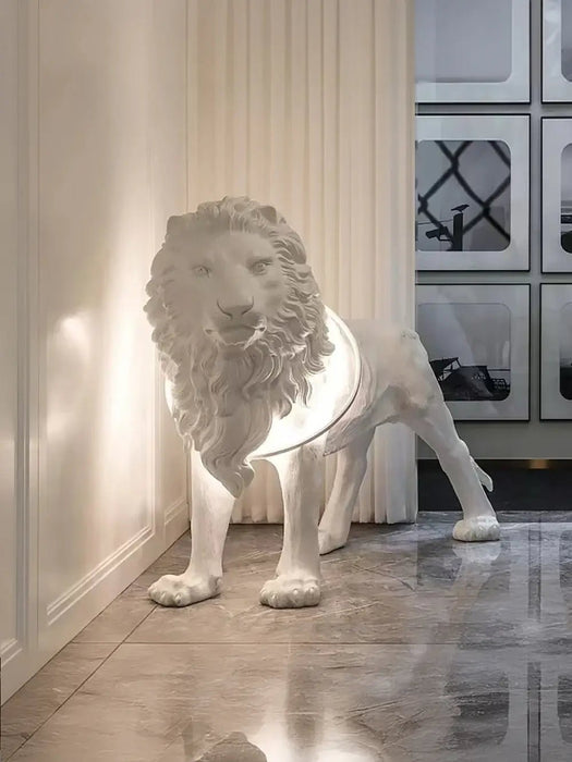 Leo Lion Sculpture Floor Lamp - Simprolos