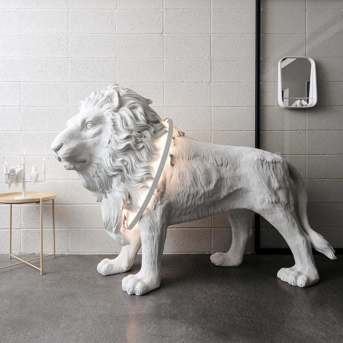 Leo Lion Sculpture Floor Lamp - Simprolos