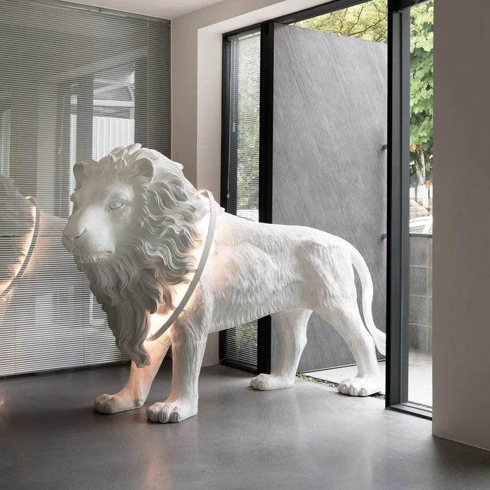 Leo Lion Sculpture Floor Lamp - Simprolos