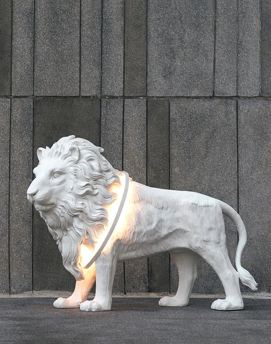 Leo Lion Sculpture Floor Lamp - Simprolos