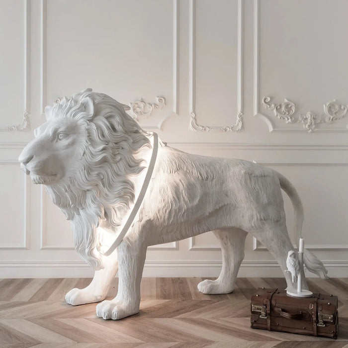 Leo Lion Sculpture Floor Lamp - Simprolos