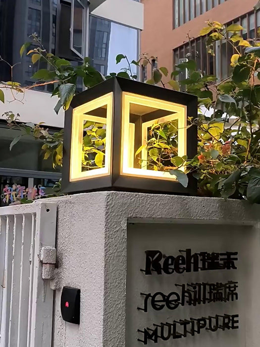 Light Cube Outdoor Post Light - Simprolos
