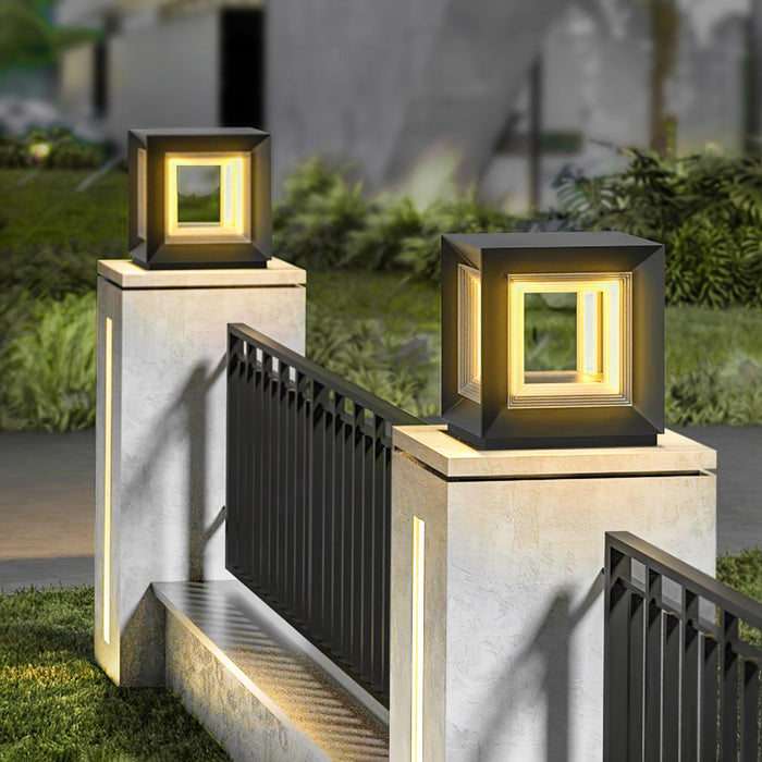 Light Cube Outdoor Post Light - Simprolos