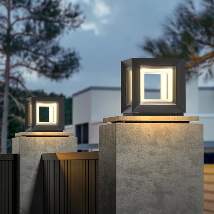 Light Cube Outdoor Post Light - Simprolos