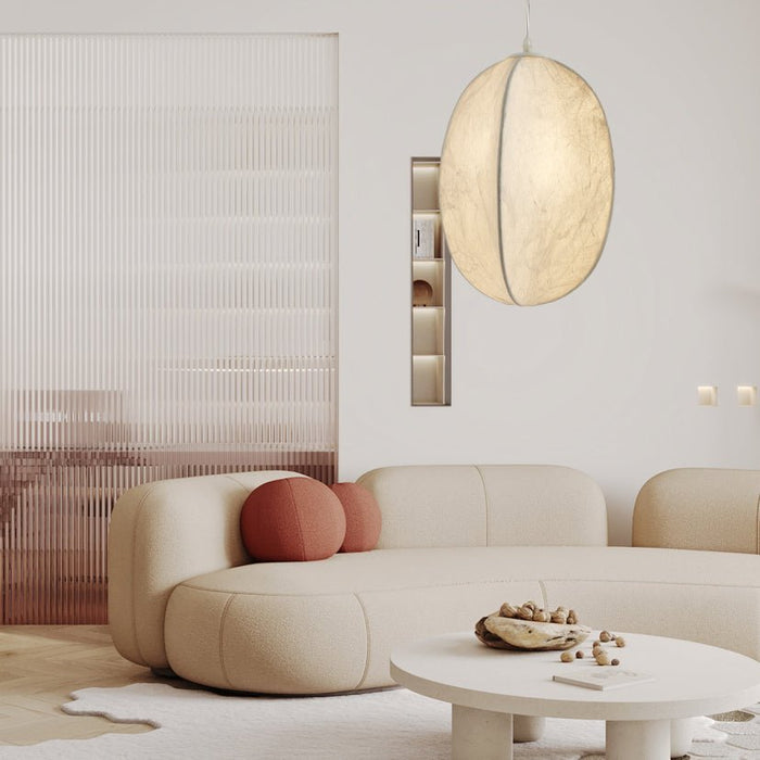 Lilian Silk Sphere Pendant Lamp - Simprolos