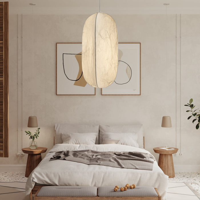 Lilian Silk Sphere Pendant Lamp - Simprolos