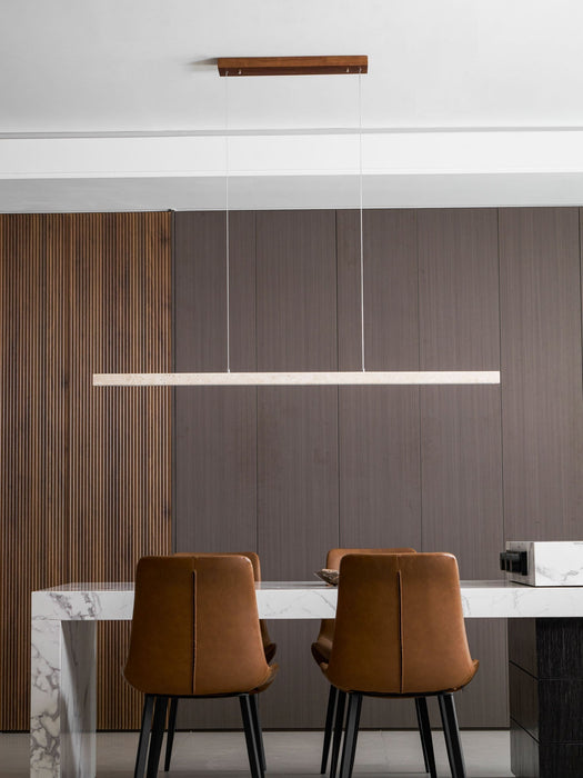 Linear Travertine Pendant Lamp - Simprolos