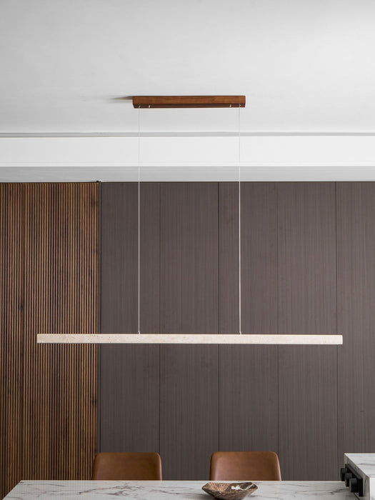 Linear Travertine Pendant Lamp - Simprolos