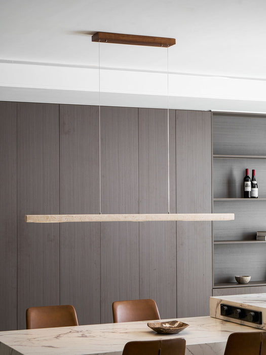 Linear Travertine Pendant Lamp - Simprolos