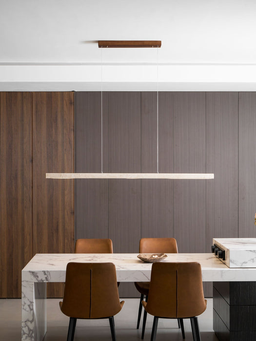 Linear Travertine Pendant Lamp - Simprolos
