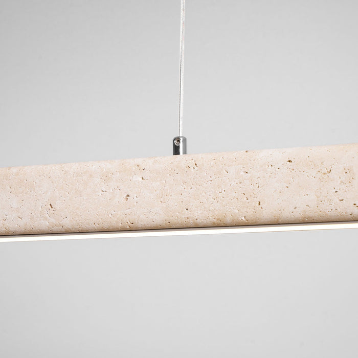 Linear Travertine Pendant Lamp - Simprolos