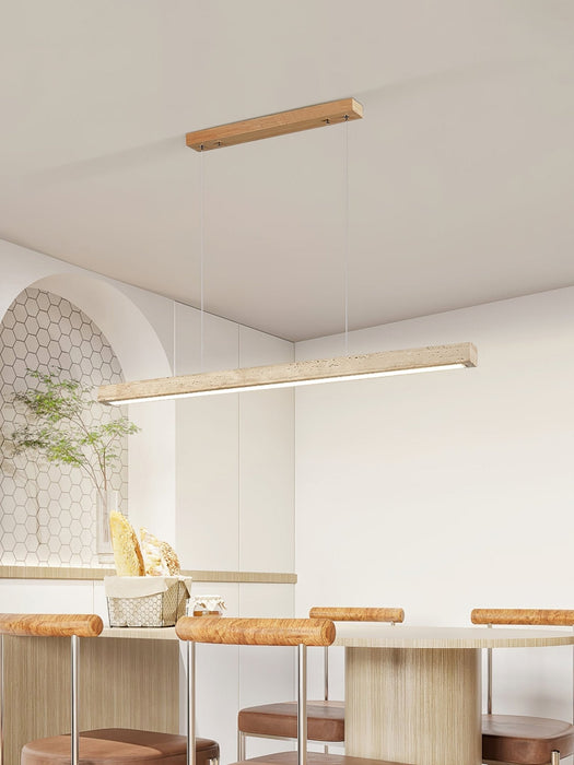 Linear Travertine Pendant Lamp - Simprolos
