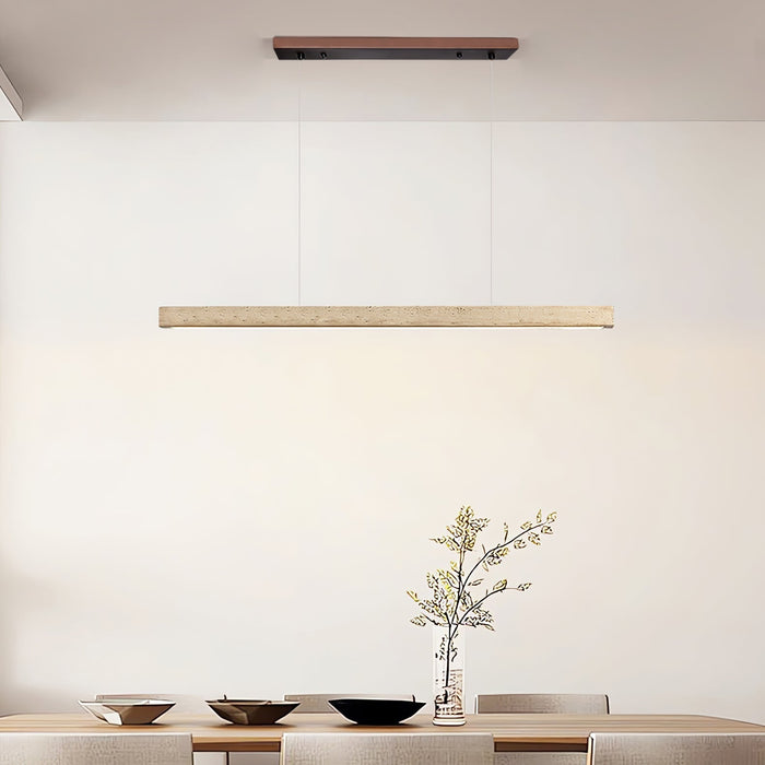 Linear Travertine Pendant Lamp - Simprolos