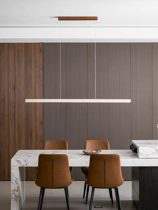 Linear Travertine Pendant Lamp - Simprolos