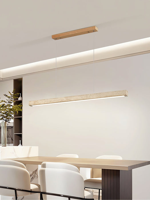 Linear Travertine Pendant Lamp - Simprolos
