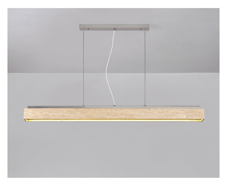Linear Travertine Suspension Lamp - Simprolos